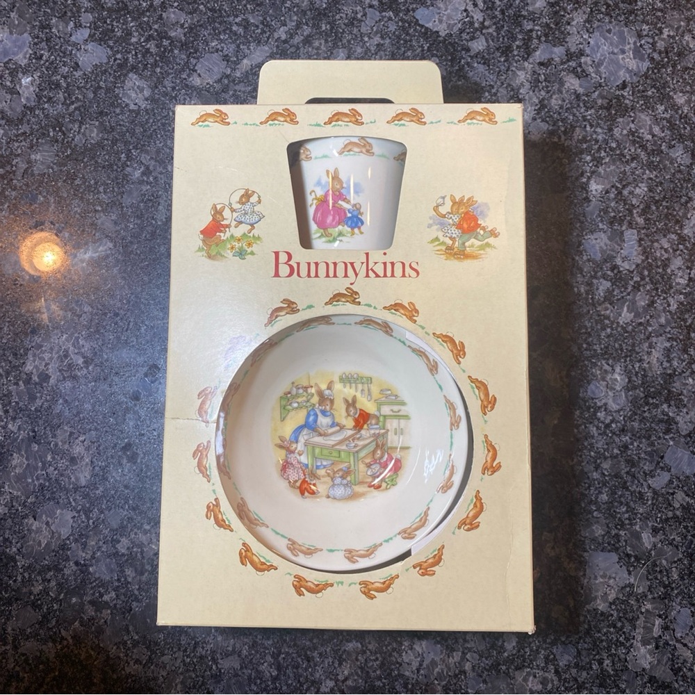 Royal Doulton Bunnykins 3 Pieces Children’s Original Set Plate Cup/Mug Bowl NIB